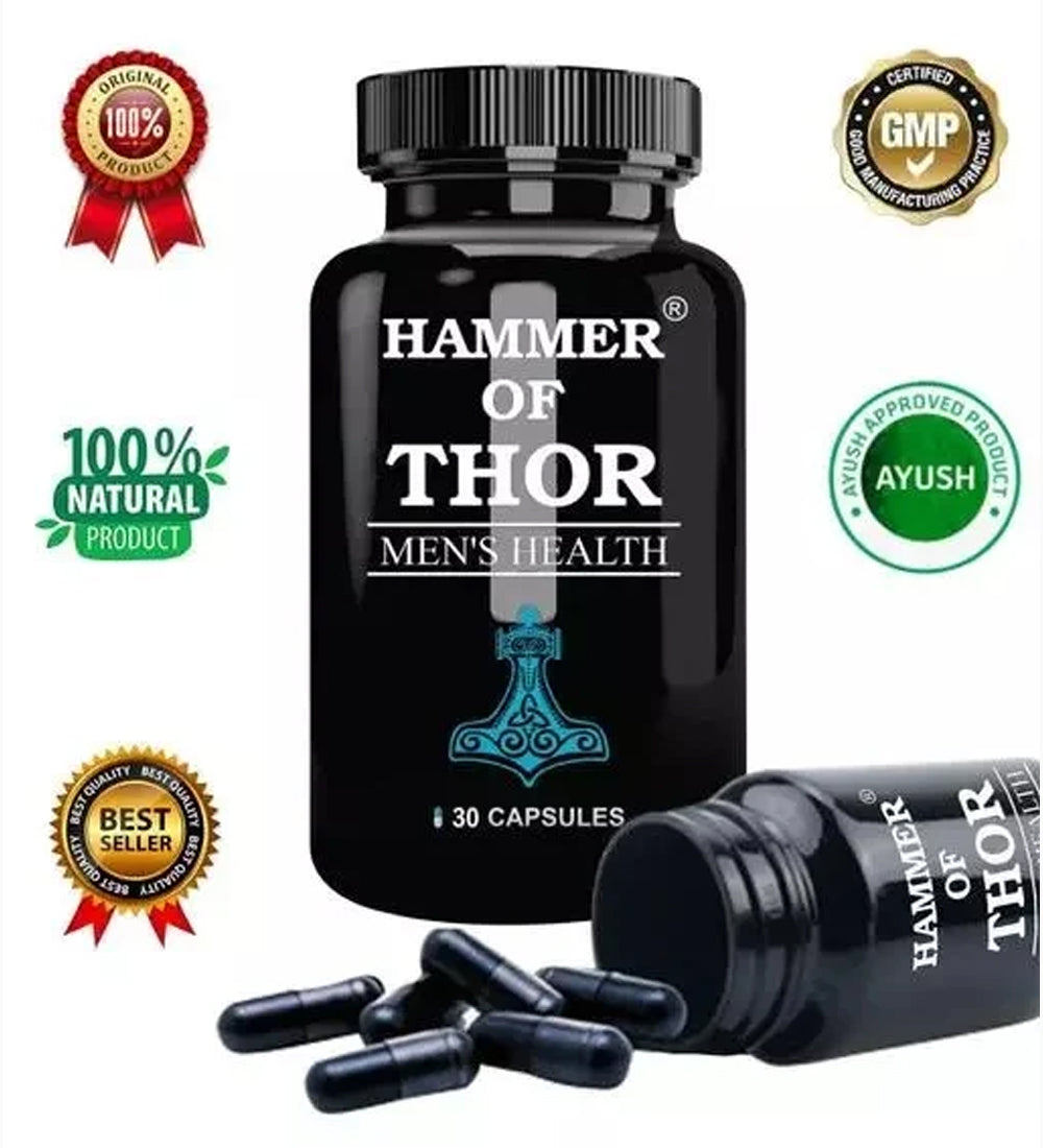 Hammer of Thor Immunty Capsule Herbal Supplement 100% Pure Natural Herbs Extract Only for Men 60 Capsule