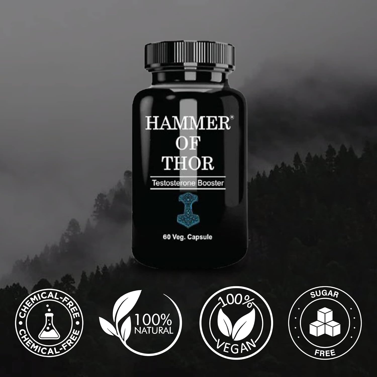 Hammer of Thor Immunty Capsule Herbal Supplement 100% Pure Natural Herbs Extract Only for Men 60 Capsule
