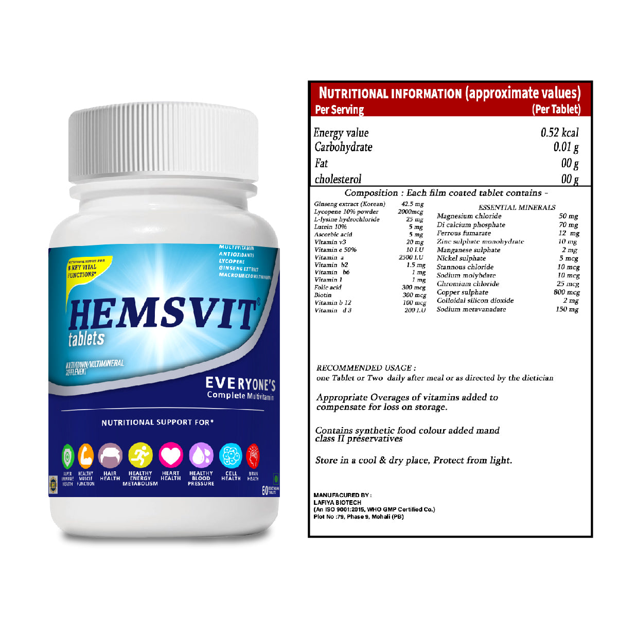 Hemsvit Multivitamin Tablets